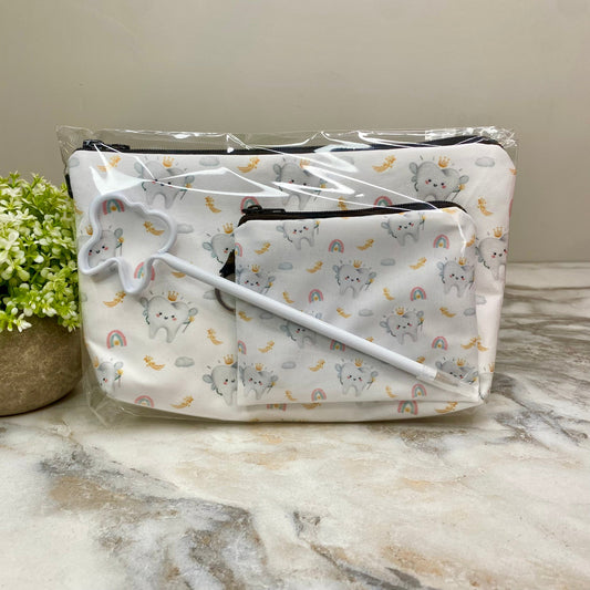 Pouch, Mini Pouch, Pen Bundled Set - Tooth Fairy