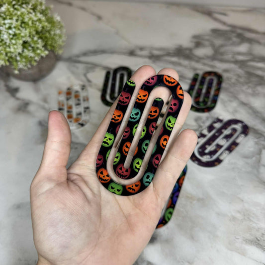 Jumbo Paperclip - Rainbow Pumpkin Halloween 2