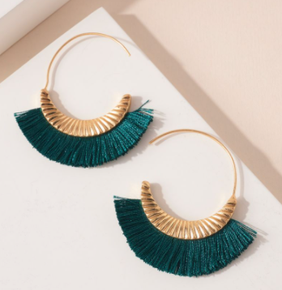 On The Fringe Open Hoop Earrings