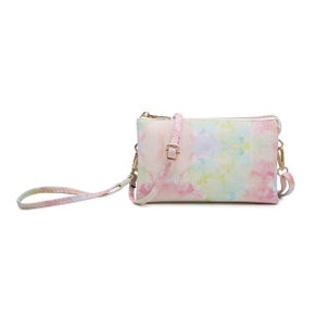 The Riley Tie Dye 3 Compartment Crossbody Wristlet Jen & Co