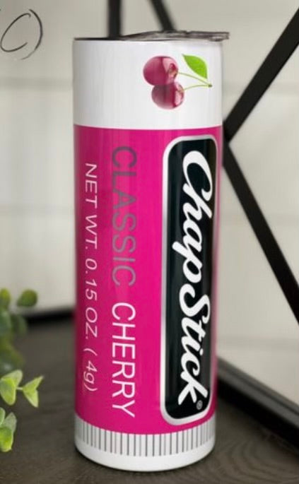 Cherry Chapstick Tumbler