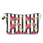 Pink Floral & Stripes Pouch